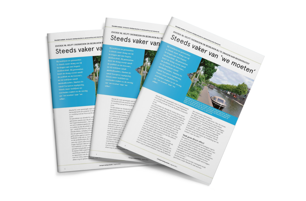 Artikel in Hortipoint - biodiversiteitsspecial 2024
