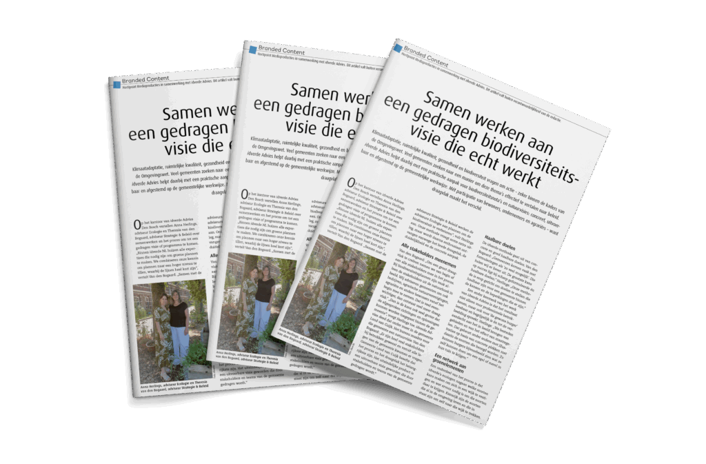 Artikel Tuin + Landschap: Samen werken aan een gedragen biodiversiteitsvisie die echt werkt