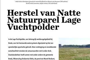 In de media - Herstel Lage Vuchtpolder