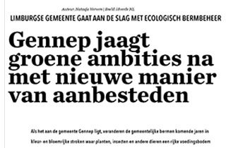 Download - In de media - Ecologisch bermbeheer gemeente Gennep